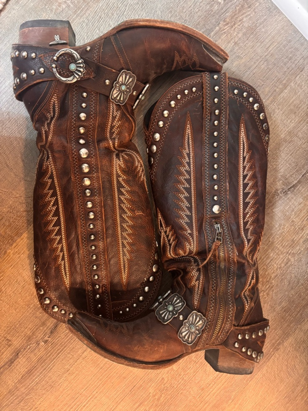 LANE SILVER MESA COGNAC BOOTS